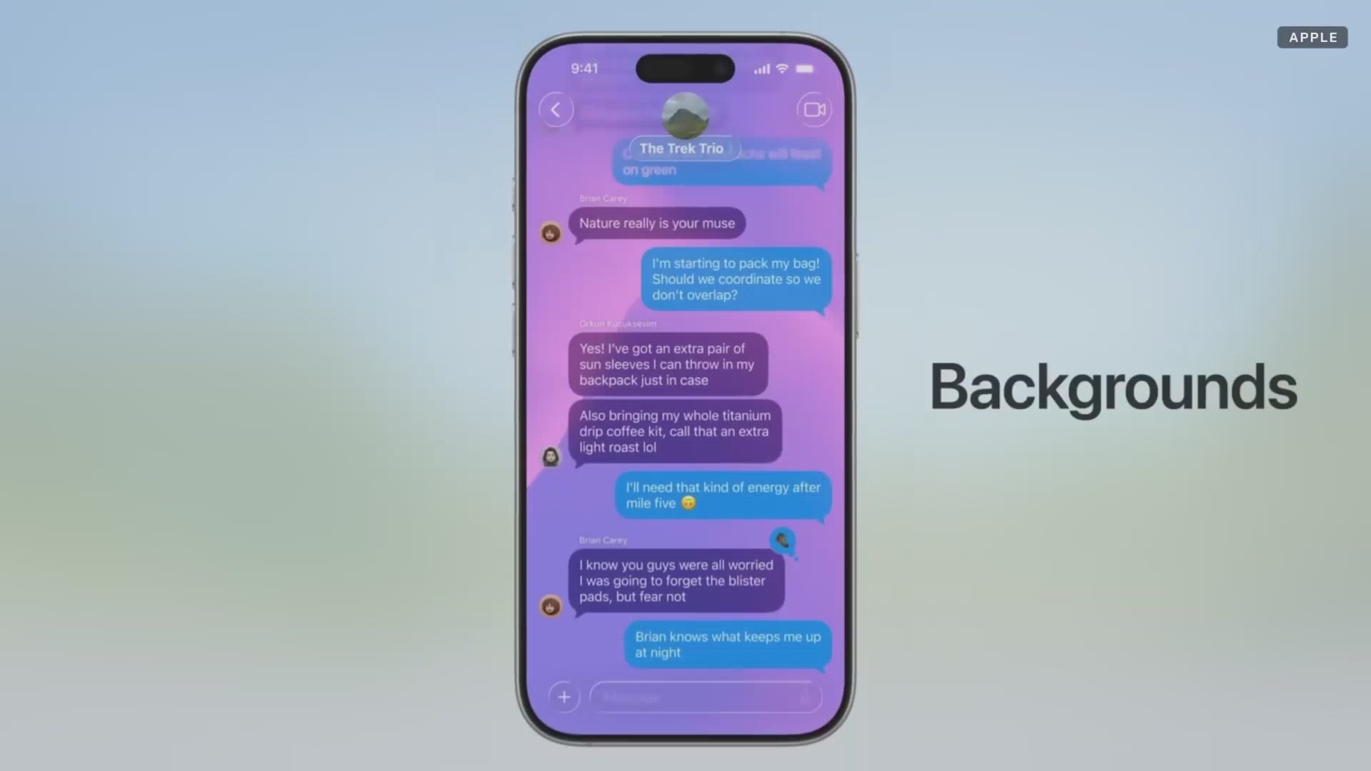 信息App的全新背景功能